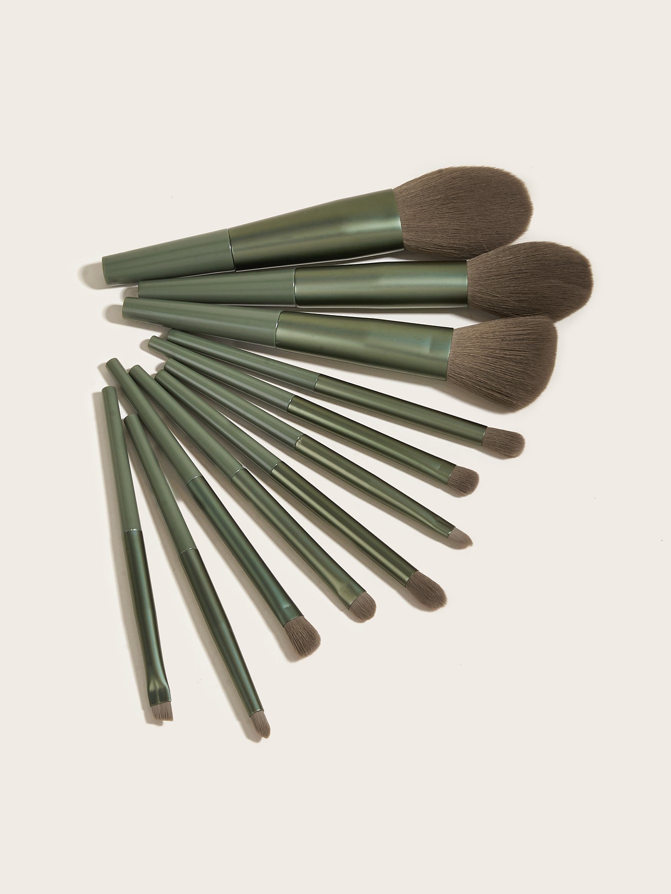 YT Beauty 11 pcs green makeup brushes set for beginners