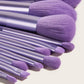YT Beauty 11 pcs purple makeup brushes set for professional makeup artist