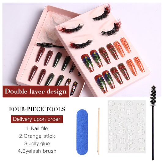 YT Beauty 2 pairs Eyelashes with 24 Nails for Christmas Wholesale with small MOQ