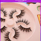 YT Beauty 5 Pairs Magnetic Eyelashes 3D Natural Eyelashes Waterproof Liquid Eyeliner With Tweezer