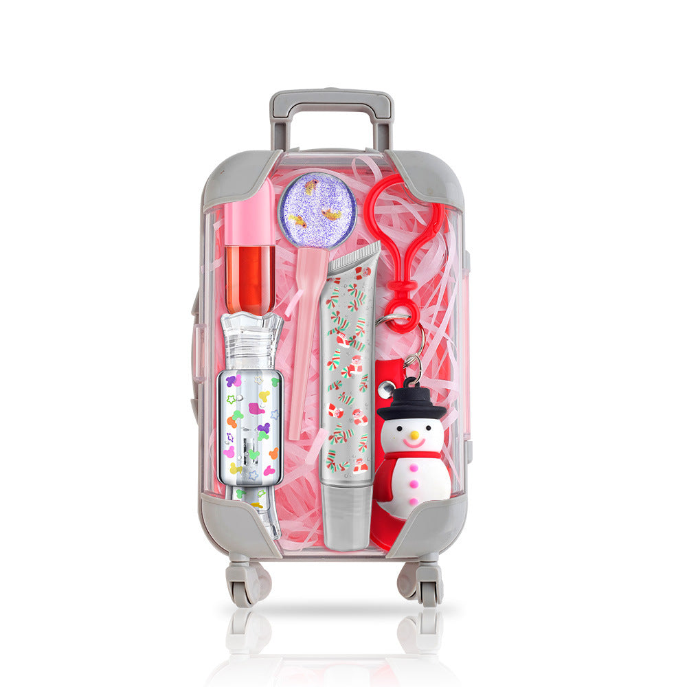 YT Beauty Christmas Gift NEW lip gloss care set mini luggage case key chain hanging