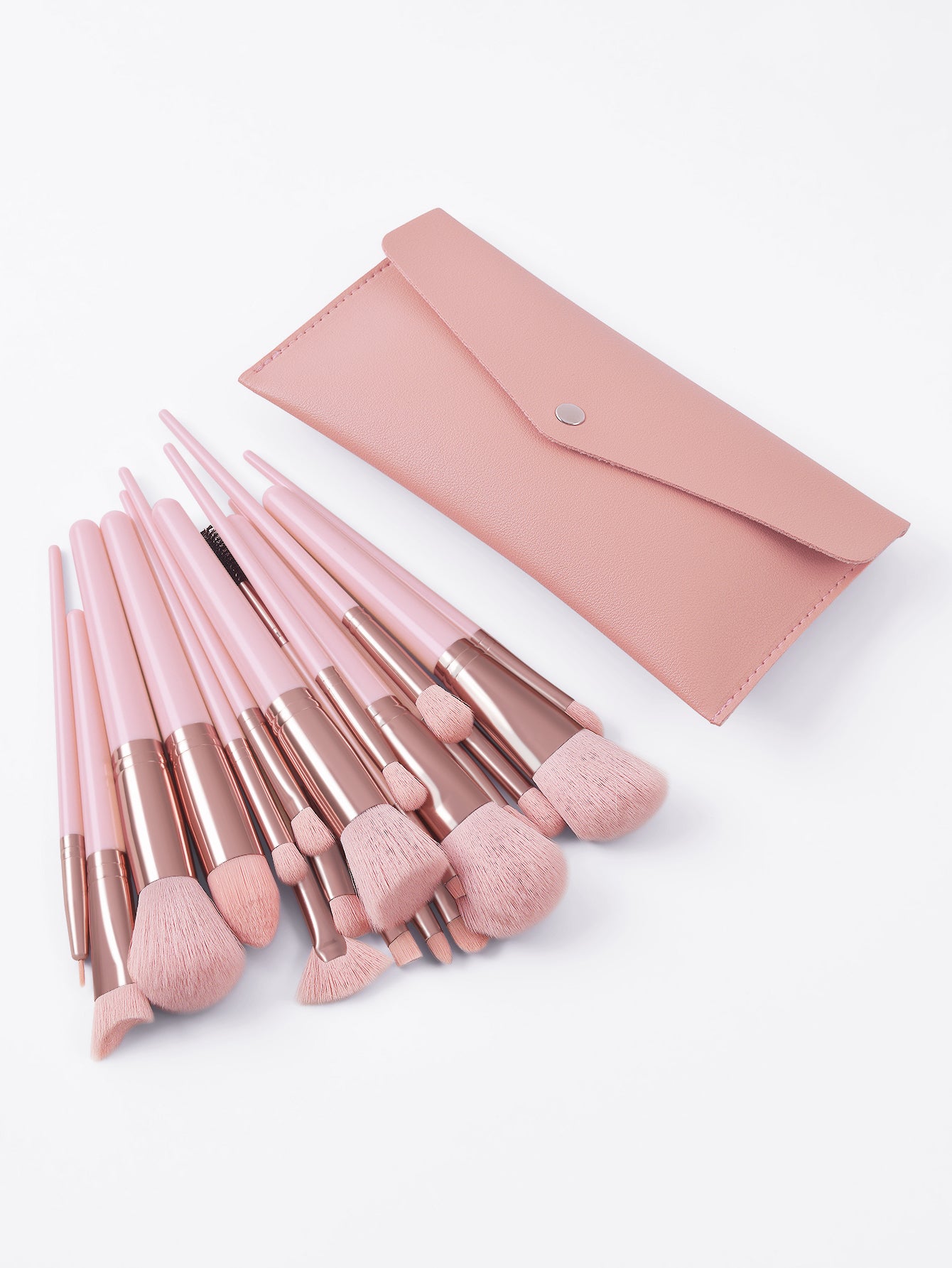 YT Beauty 20 PCS PINK makeup brush set with organize pouch