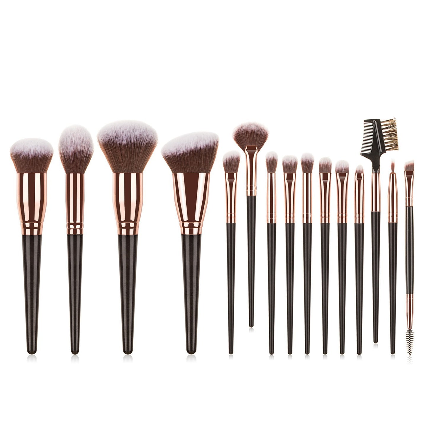 YT Beauty 15 pcs makeup brushes set with champagne gold color